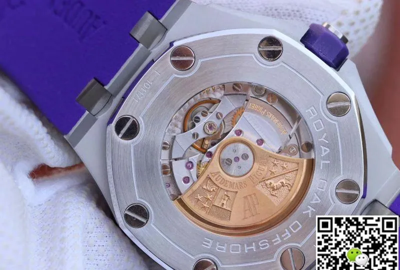 Audemars Piguet Royal Oak Offshore Diver 15710ST.OO.A077CA.01 1:1 Best Edition Replica Watch Swiss ETA3120 Superlumed Purple textured dial